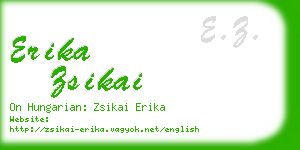 erika zsikai business card